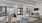 a club room with a large glass door
